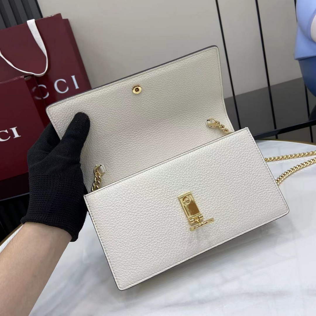 Gucci Dionysus wallet on chain ‎837373 in beige leather