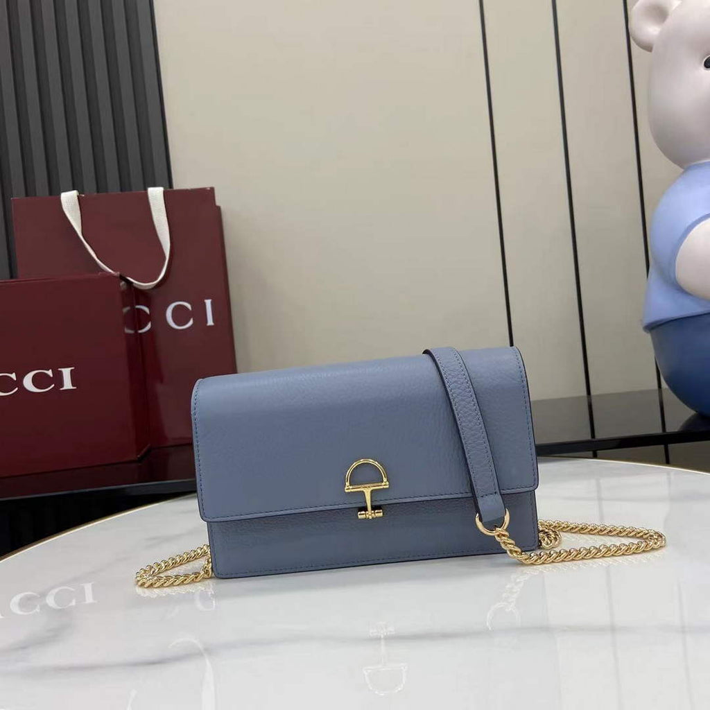 Gucci Dionysus wallet on chain ‎837373 in blue leather