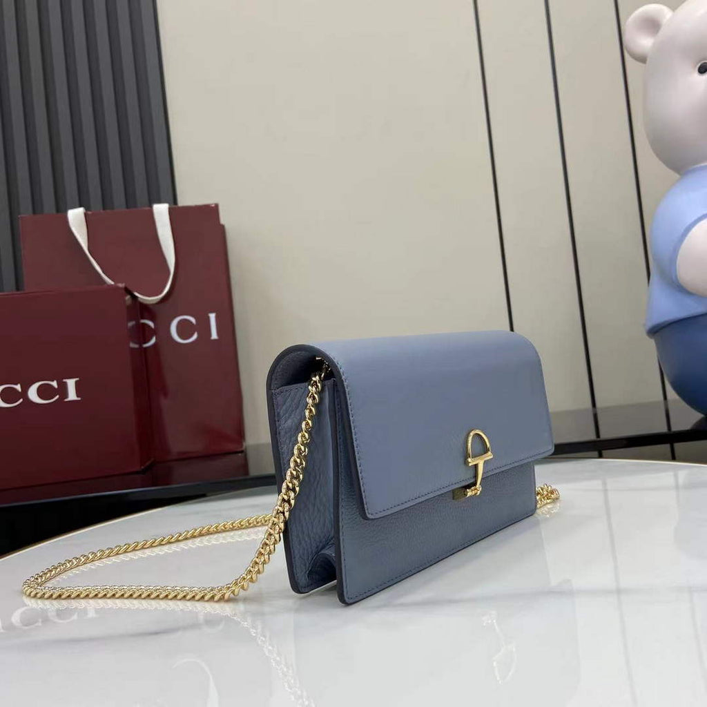 Gucci Dionysus wallet on chain ‎837373 in blue leather