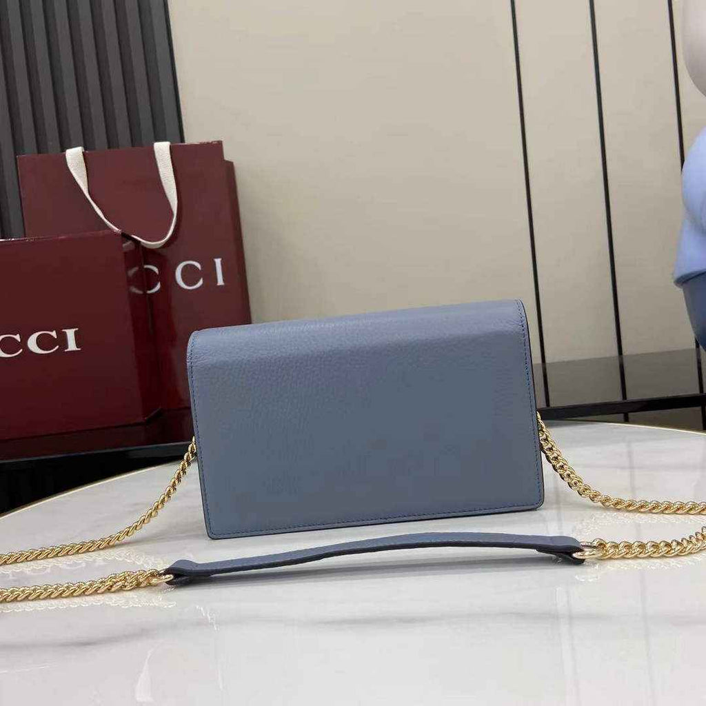 Gucci Dionysus wallet on chain ‎837373 in blue leather