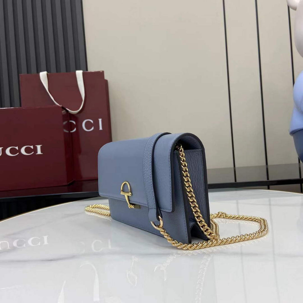 Gucci Dionysus wallet on chain ‎837373 in blue leather