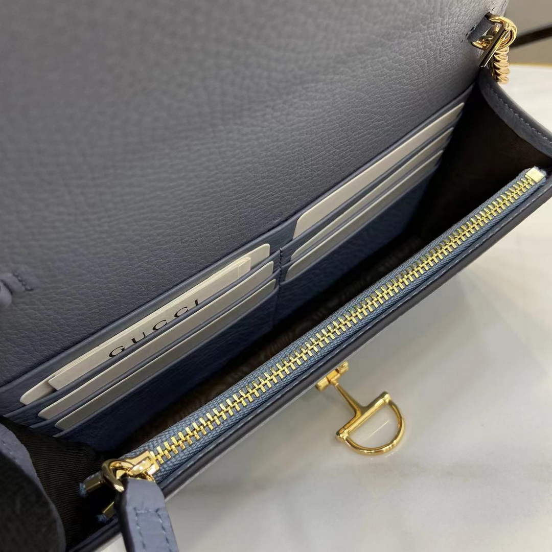 Gucci Dionysus wallet on chain ‎837373 in blue leather