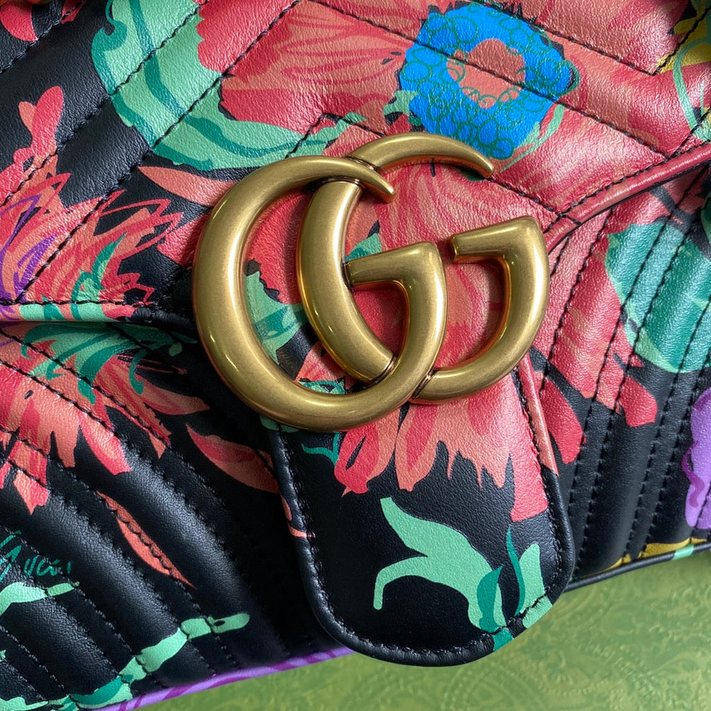 Gucci GG 443497 Marmont small shoulder handbag black