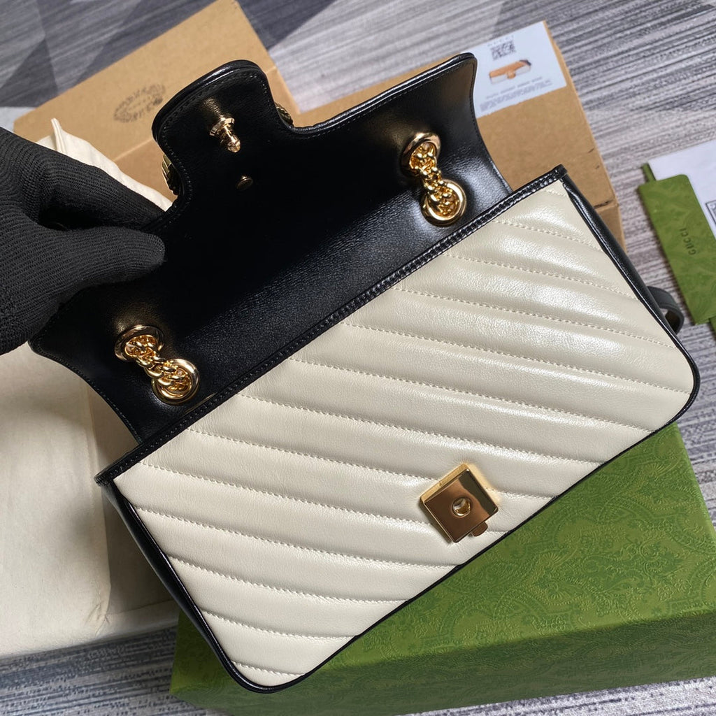 Gucci GG 443497 Marmont small shoulder handbag yellow