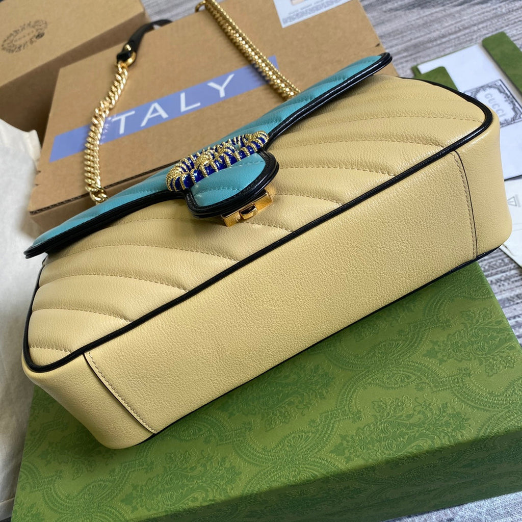 Gucci GG 443497 Marmont small shoulder handbag blue