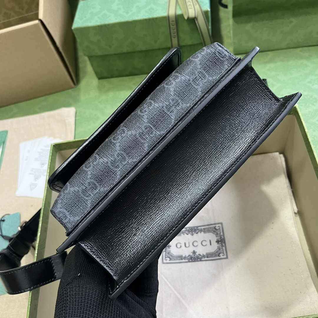 Gucci GG belt bag 746300 with Interlocking G in black Supreme