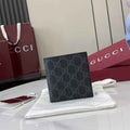 Gucci GG Emblem bi-fold wallet, 821206 in black fabric