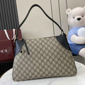 Gucci GG Emblem large shoulder bag ‎815217 in black GG Monogram