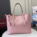 Gucci GG Emblem large tote bag 847455 in Pink GG leather