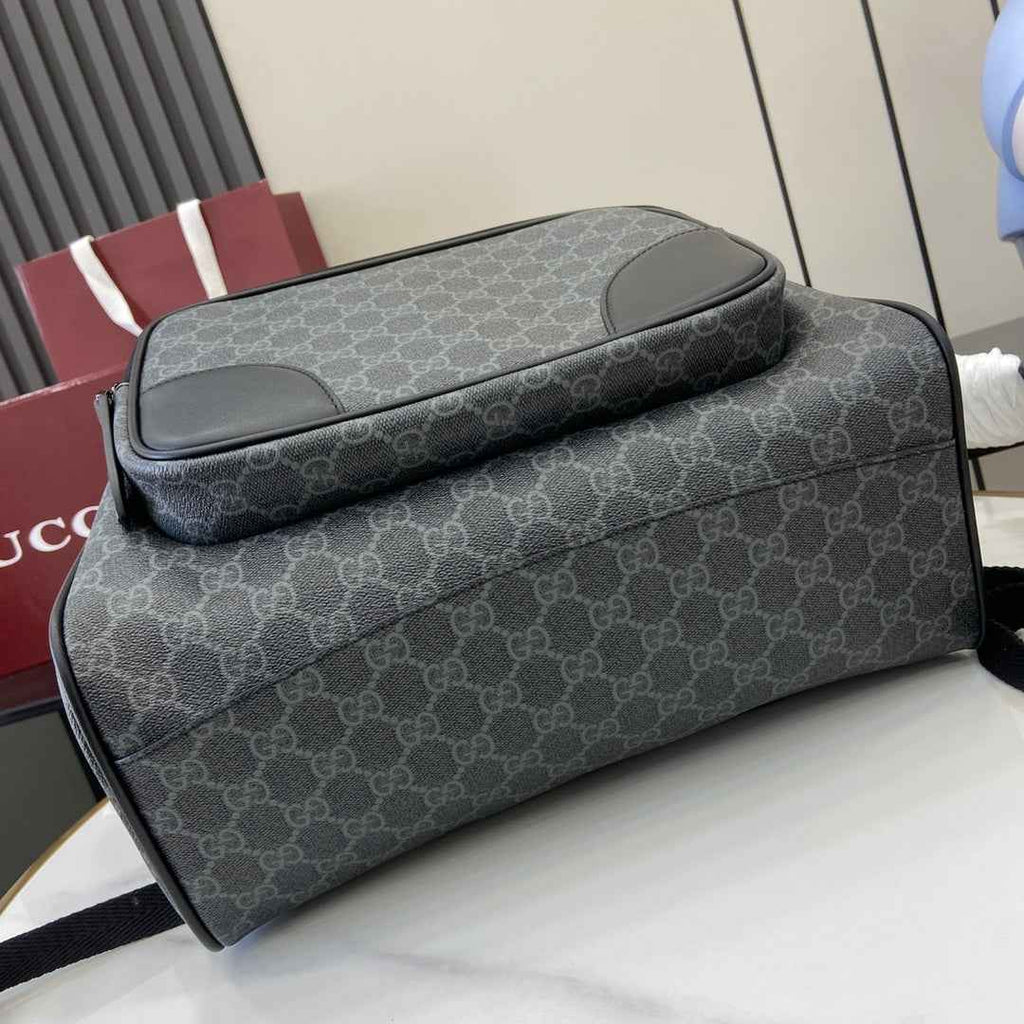 Gucci GG Emblem medium backpack ‎821159 in black fabric