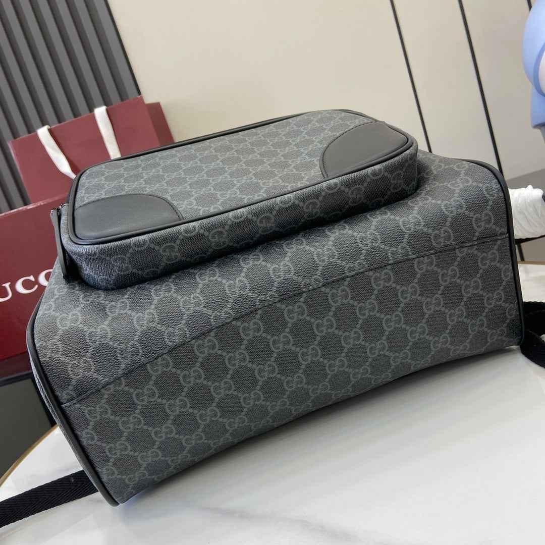 Gucci GG Emblem medium backpack ‎821159 in black fabric