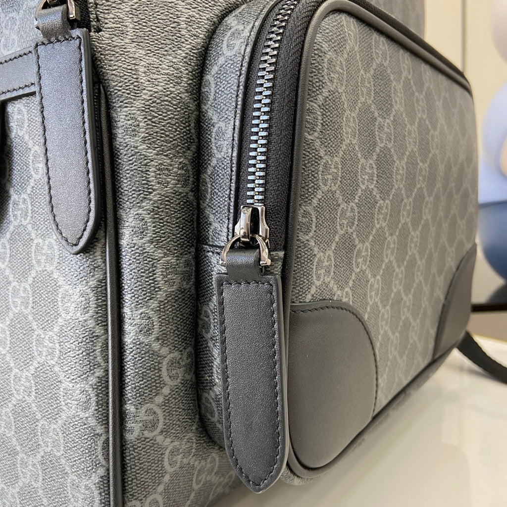 Gucci GG Emblem medium backpack ‎821159 in black fabric