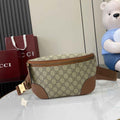 Gucci GG Emblem medium belt bag 821162 in beige fabric