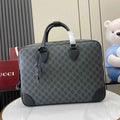 Gucci GG Emblem medium briefcase 821149  in black fabric