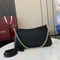 Gucci GG Emblem medium shoulder bag 815277 in black GG leather