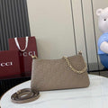 Gucci GG Emblem medium shoulder bag 815277 in taupe GG leather