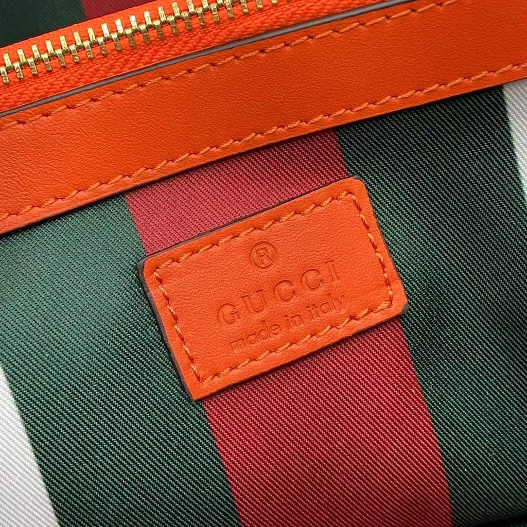 Gucci GG Emblem medium tote bag 815214 in orange fabric