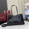 Gucci GG Emblem medium tote bag 815214 in Black GG leather
