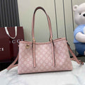 Gucci GG Emblem medium tote bag 815214 in pink fabric
