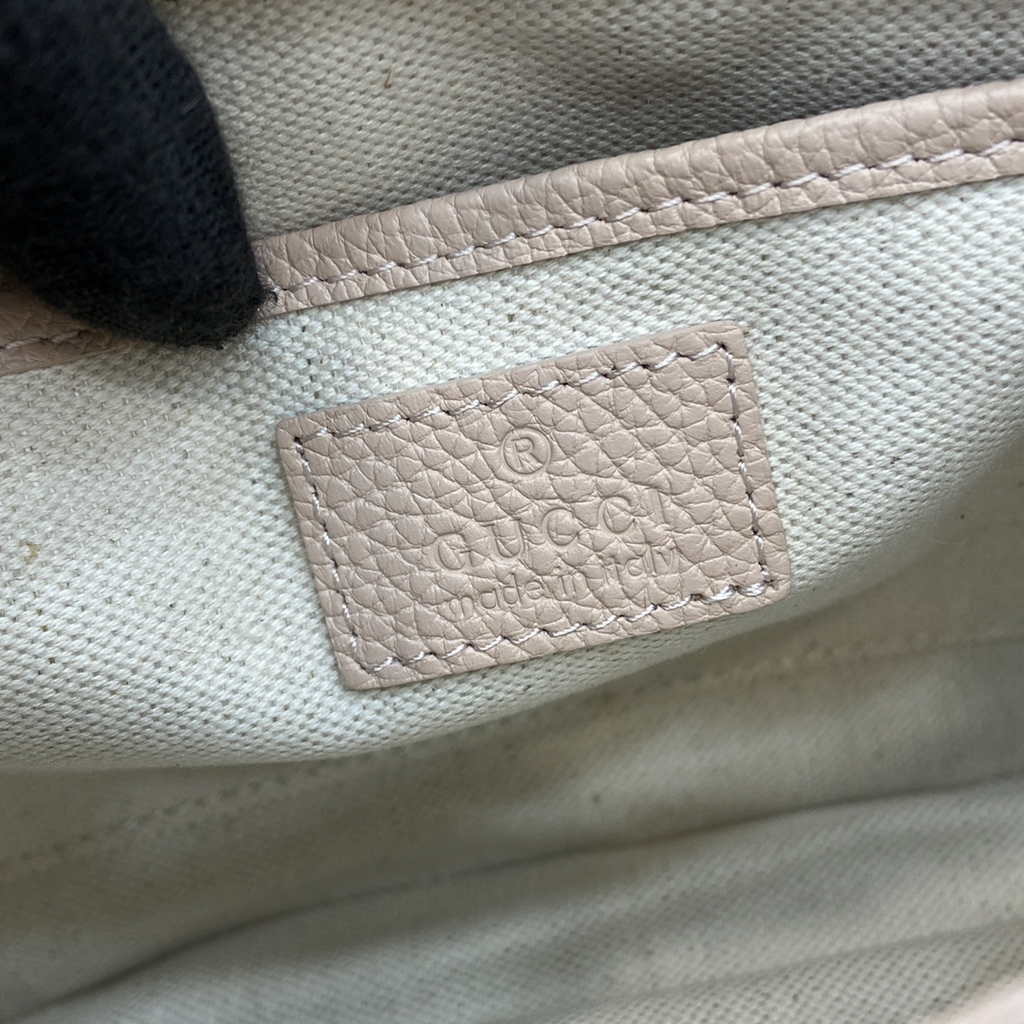 Gucci GG Emblem mini shoulder bag 815263 in light pink GG leather
