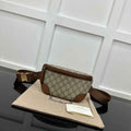 Gucci GG Emblem small belt bag, 821165 in beige fabric