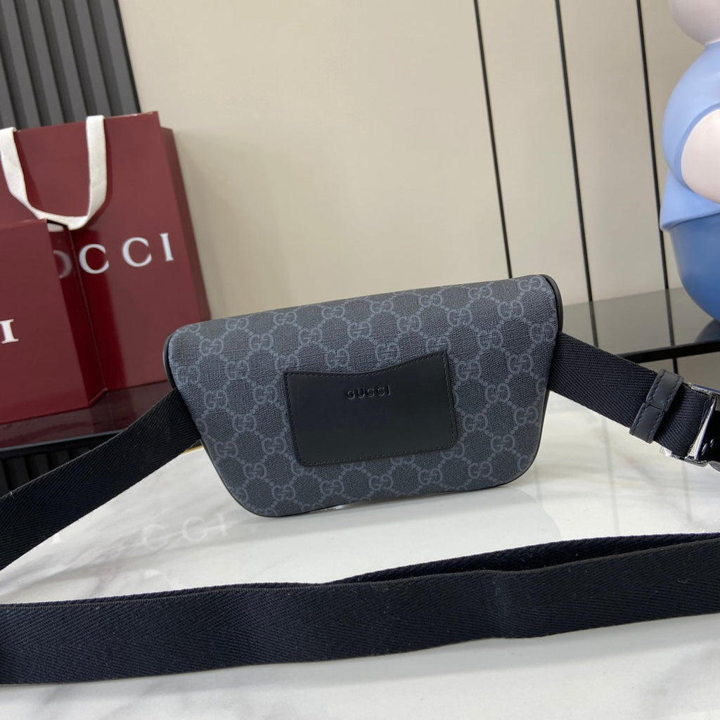 Gucci GG Emblem small belt bag, 821165 in black fabric
