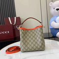 Gucci GG Emblem small bucket bag 815118 in orange fabric