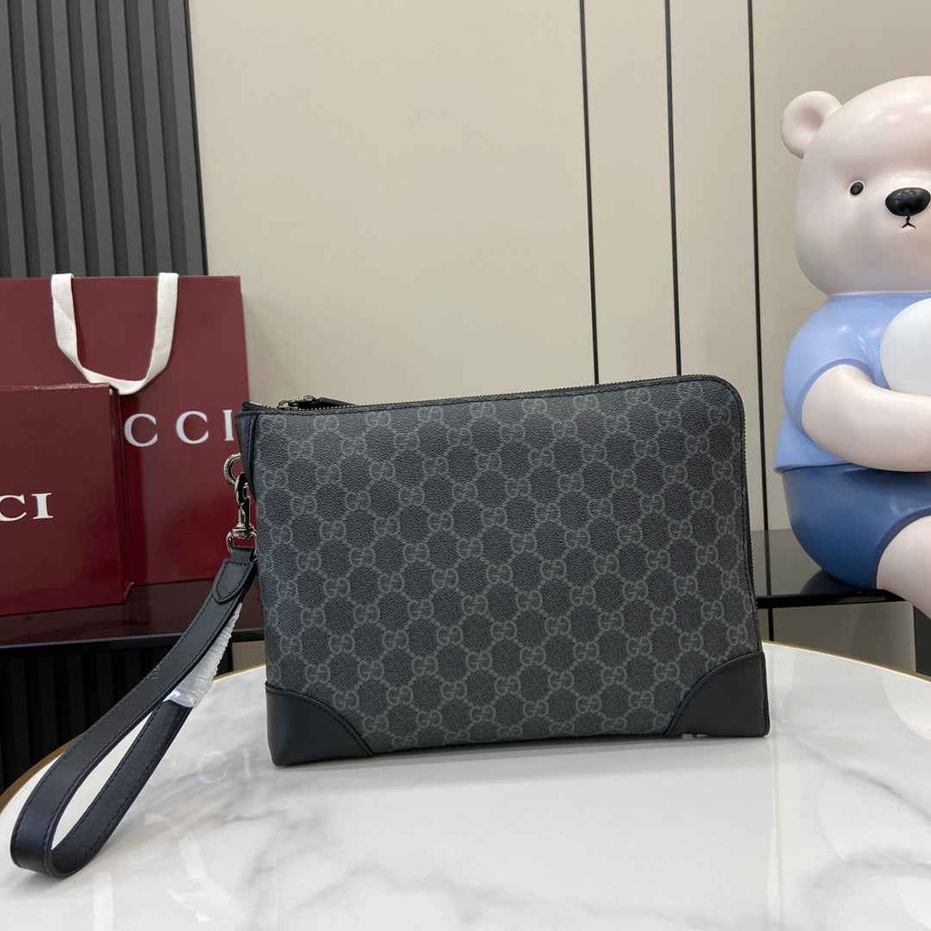 Gucci GG Emblem small business case, 821156 in black fabric