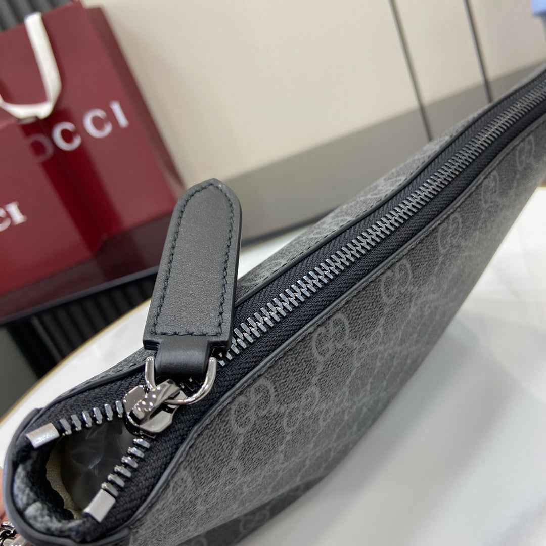 Gucci GG Emblem small business case, 821156 in black fabric