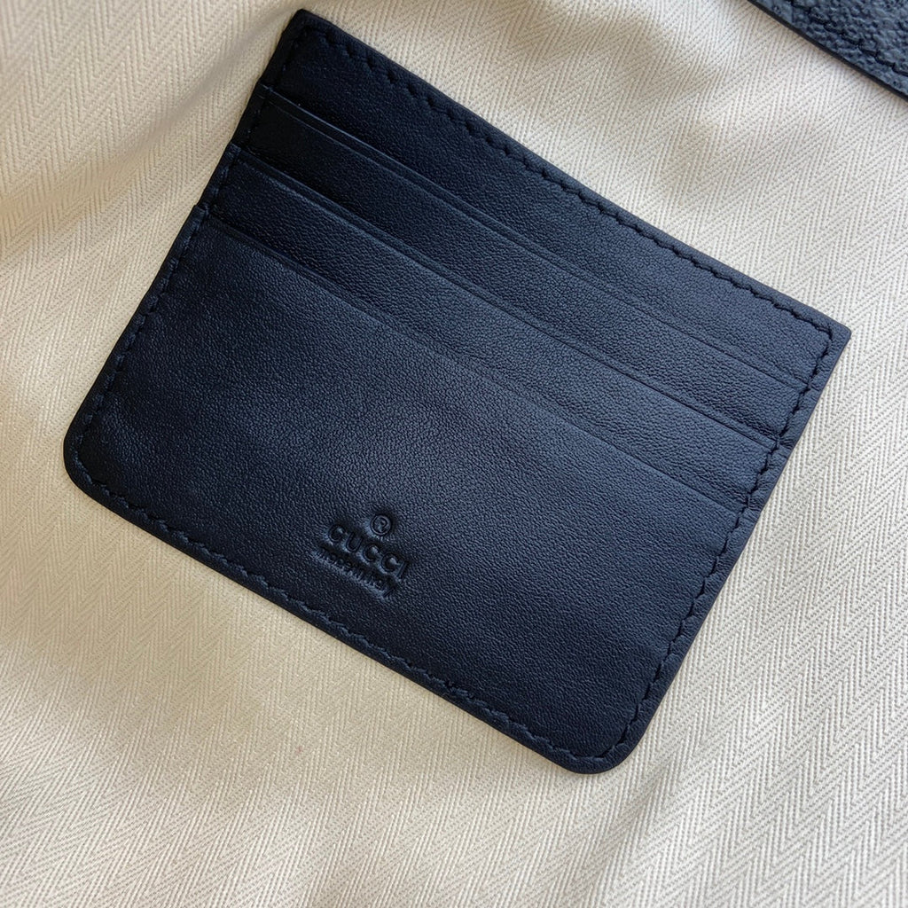 Gucci GG Emblem small business case, 821156 in black fabric