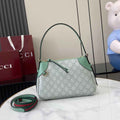 Gucci GG Emblem small shoulder bag 815218 in green fabric