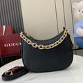 Gucci GG Emblem small shoulder bag 815409 in black GG leather