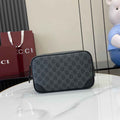 Gucci GG Emblem small toiletry case, ‎821164 in black fabric