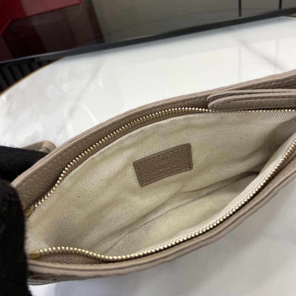 Gucci GG Emblem super mini bag 815278 in taupe leather