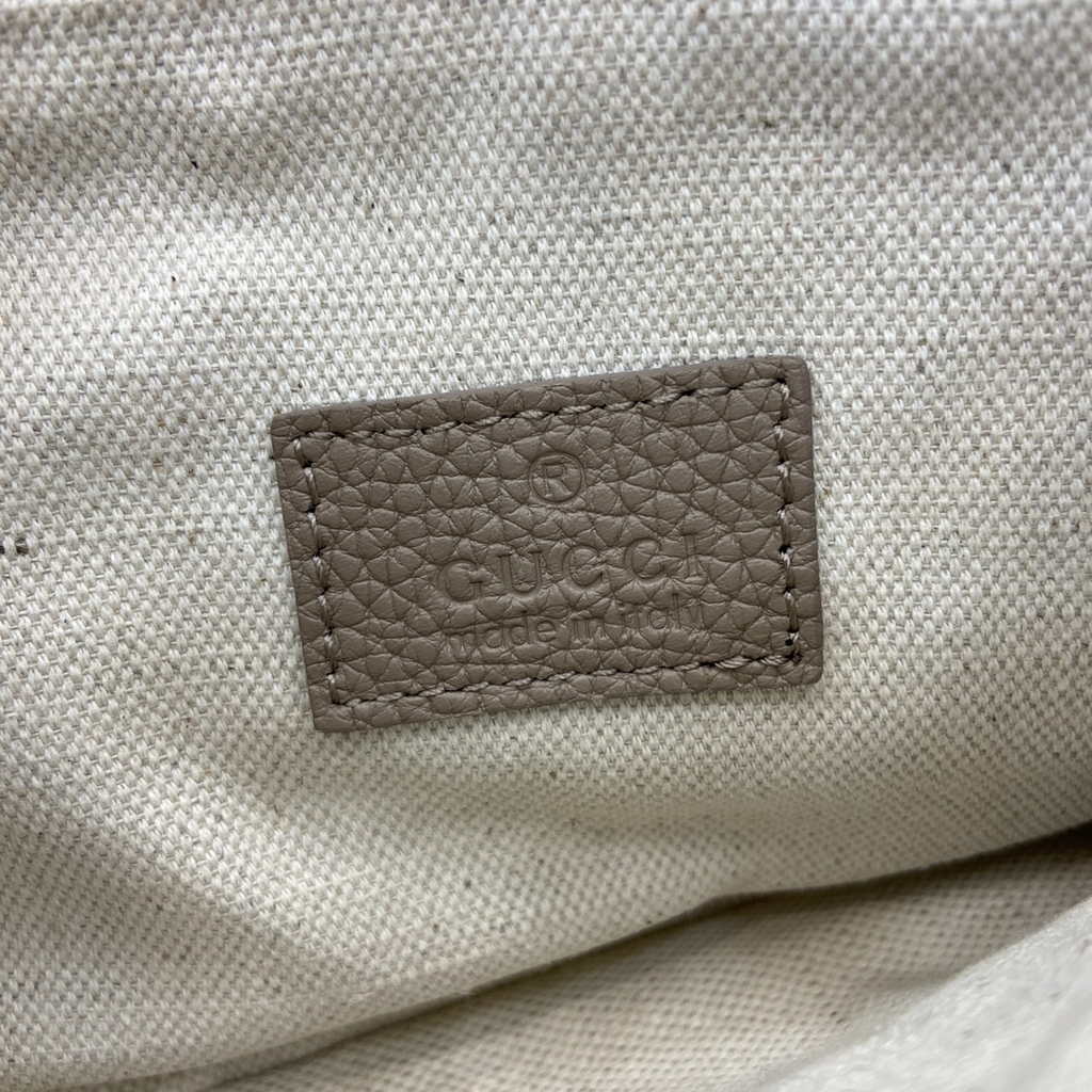 Gucci GG Emblem super mini bag 815278 in taupe leather