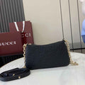 Gucci GG Emblem super mini bag 815278 in black leather