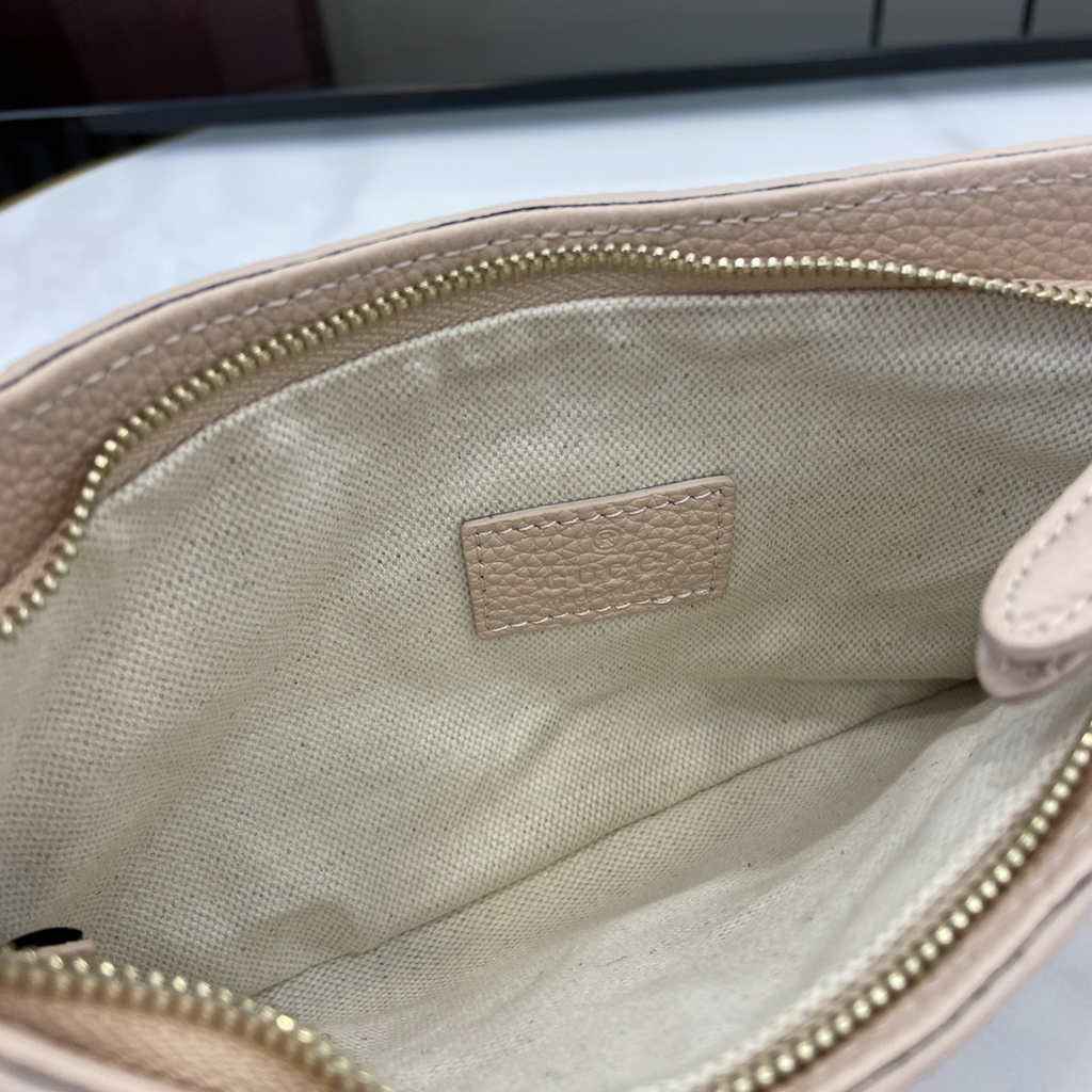 Gucci GG Emblem super mini bag 815278 in light pink leather