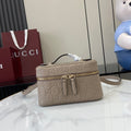 Gucci GG Emblem super mini bag 815949 in taupe leather