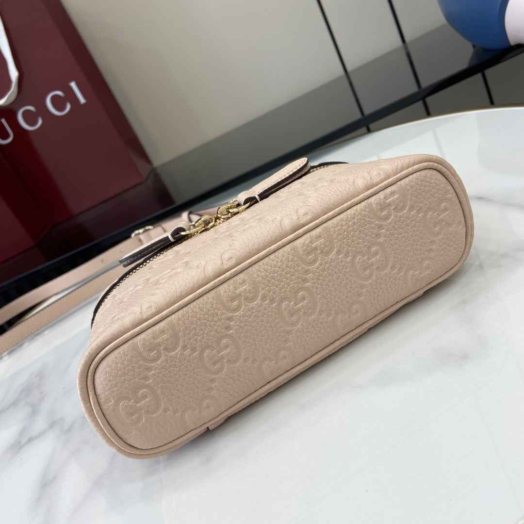 Gucci GG Emblem super mini bag 815949 in light pink leather