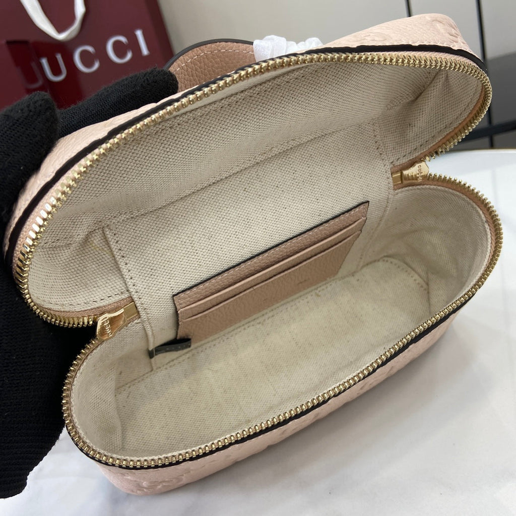 Gucci GG Emblem super mini bag 815949 in light pink leather
