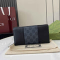Gucci GG Emblem zip around wallet, 821803 in black gg