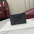 Gucci GG Jumbo card case 812681 in black leather