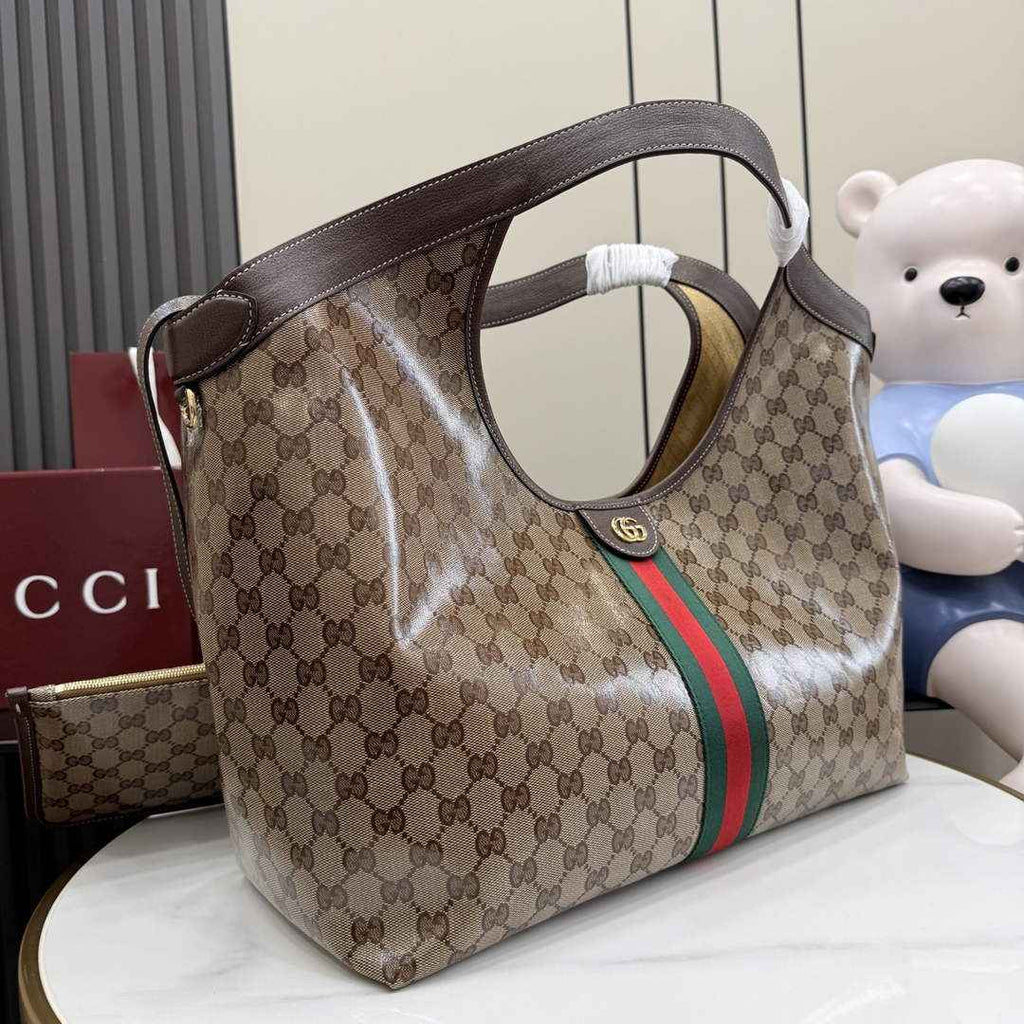 Gucci GG large tote brown canvas 853971