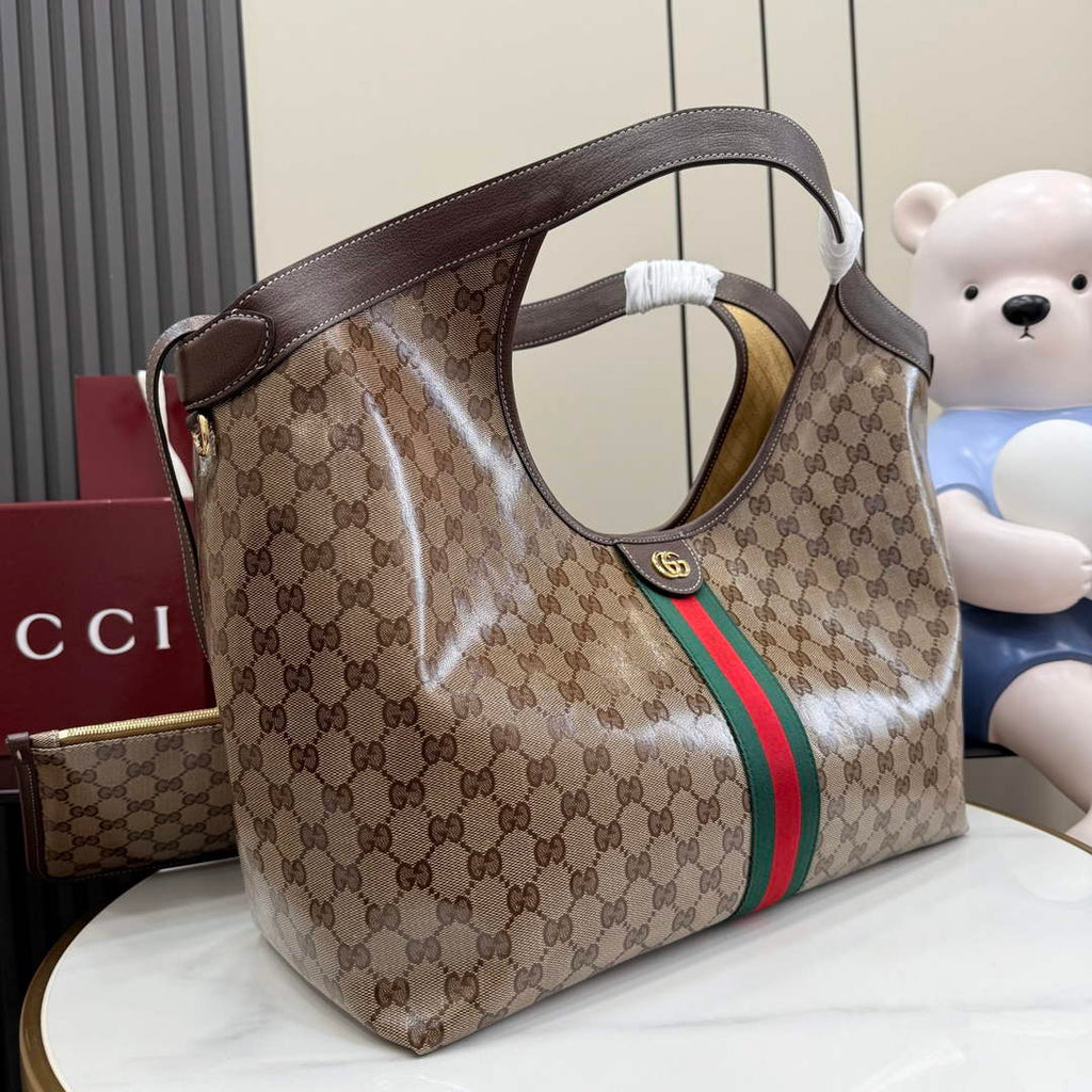 Gucci GG large tote brown canvas 853971