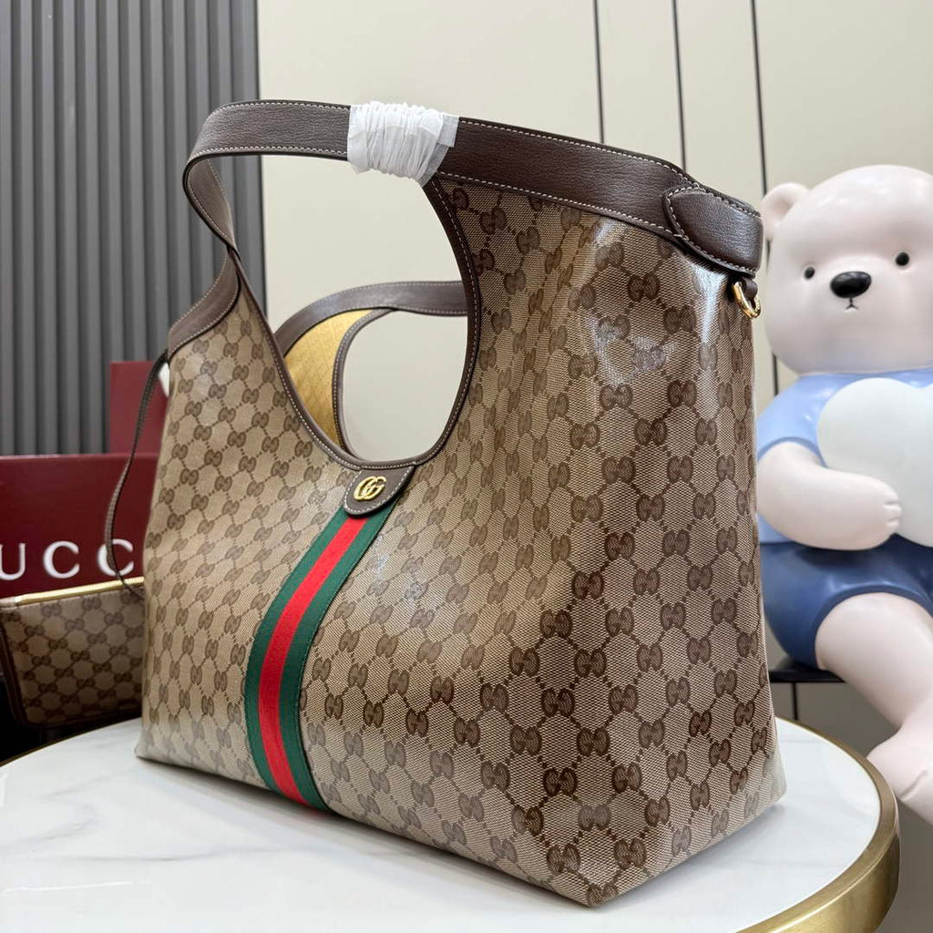 Gucci GG large tote brown canvas 853971