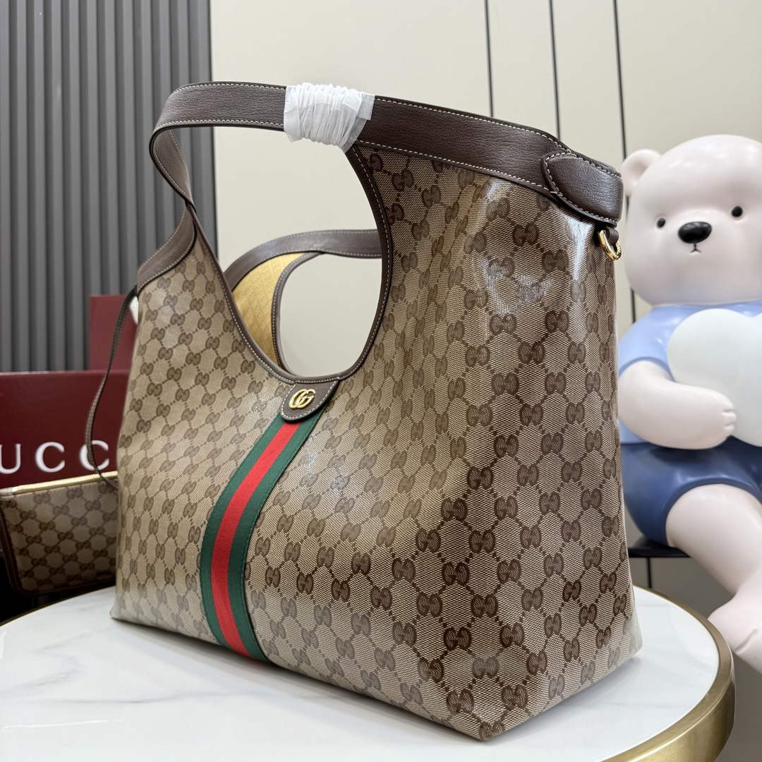 Gucci GG large tote brown canvas 853971