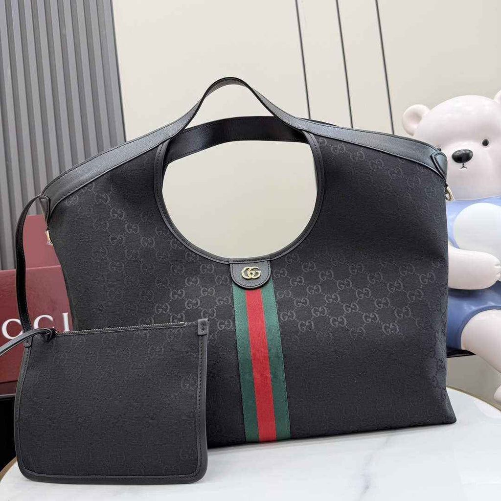 Gucci GG large tote black canvas 853971