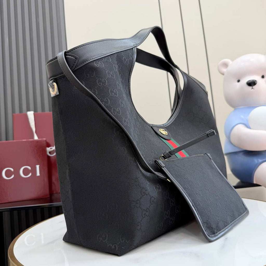 Gucci GG large tote black canvas 853971