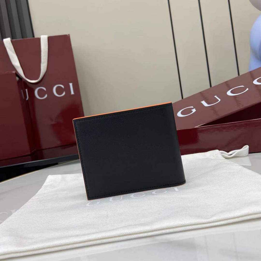 Gucci GG Marmont bi-fold wallet 835047 in Black orange leather