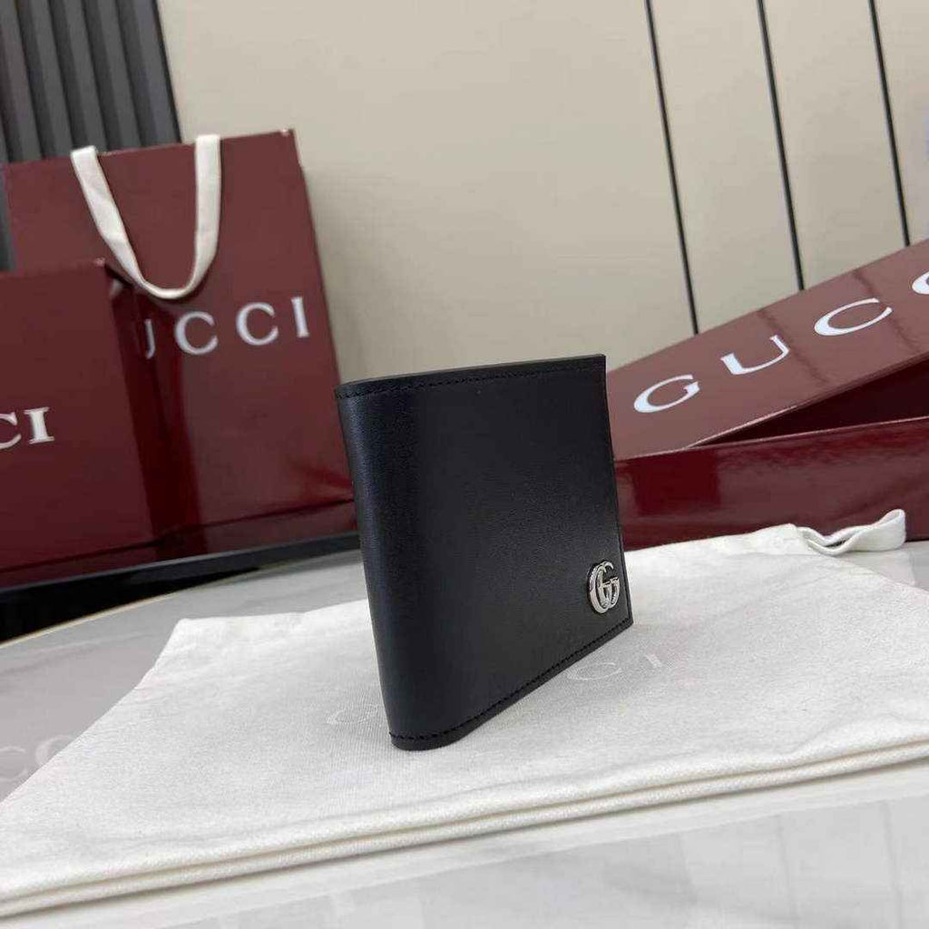 Gucci GG Marmont coin wallet 835048 in black soft leather
